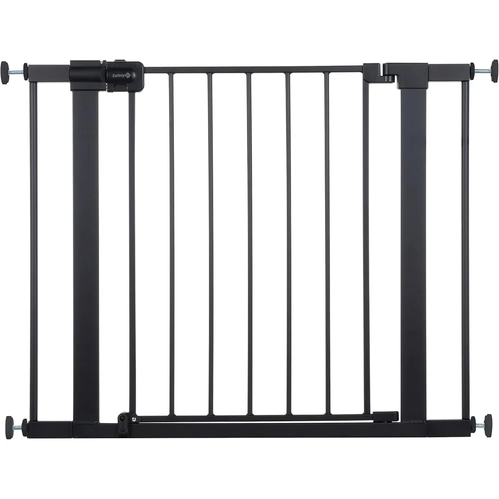 

Easy Install 28'' Walk-Thru Baby Gate, Adjustable 29-38'', Black, Tool-Free Setup for Child & Pet Safety