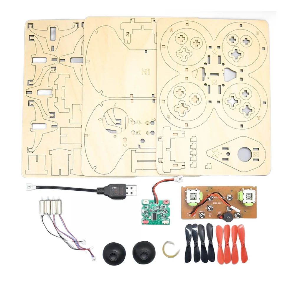 Wooden Assembled Remote-Controlled Aircraft Kit For Educational Wooden Assembly Kit For Hands-on STEM Learning Experience