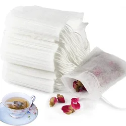 50/100Pcs Non-Woven Fabric Teabags 5.5 x 7CM Empty Scented Tea Bags With String Heal Seal Filter Paper for Herb Loose Tea