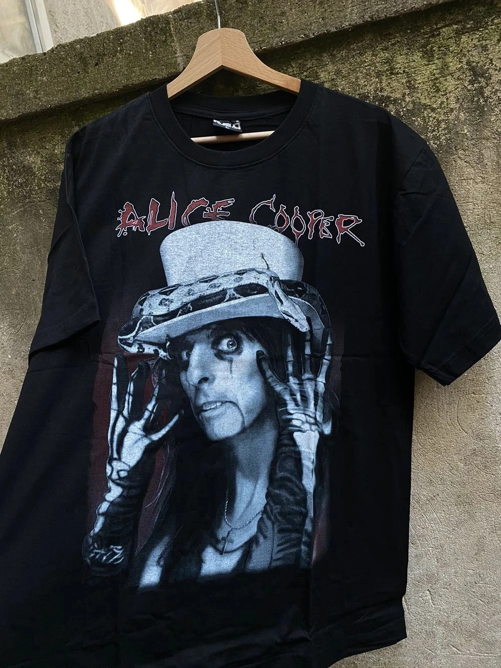 American Retro Alice Cooper T-shirt Black Short-sleeved Men's T-shirt Summer New Men's and Women's Streetwear