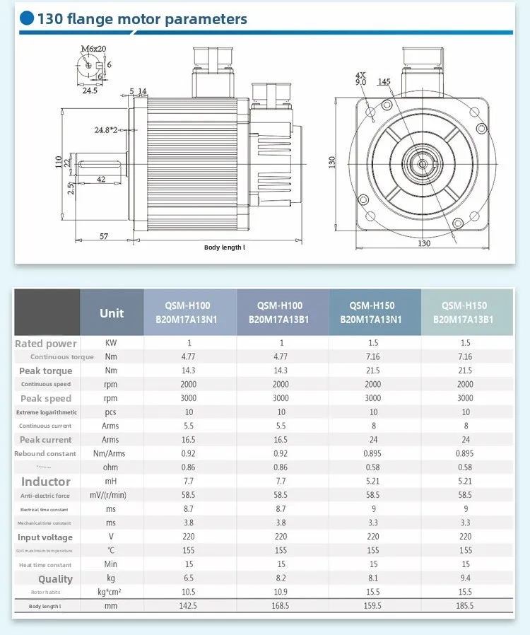 ACサーボモーター 100W/200W/400W/750W/1000W/1300W/1500W