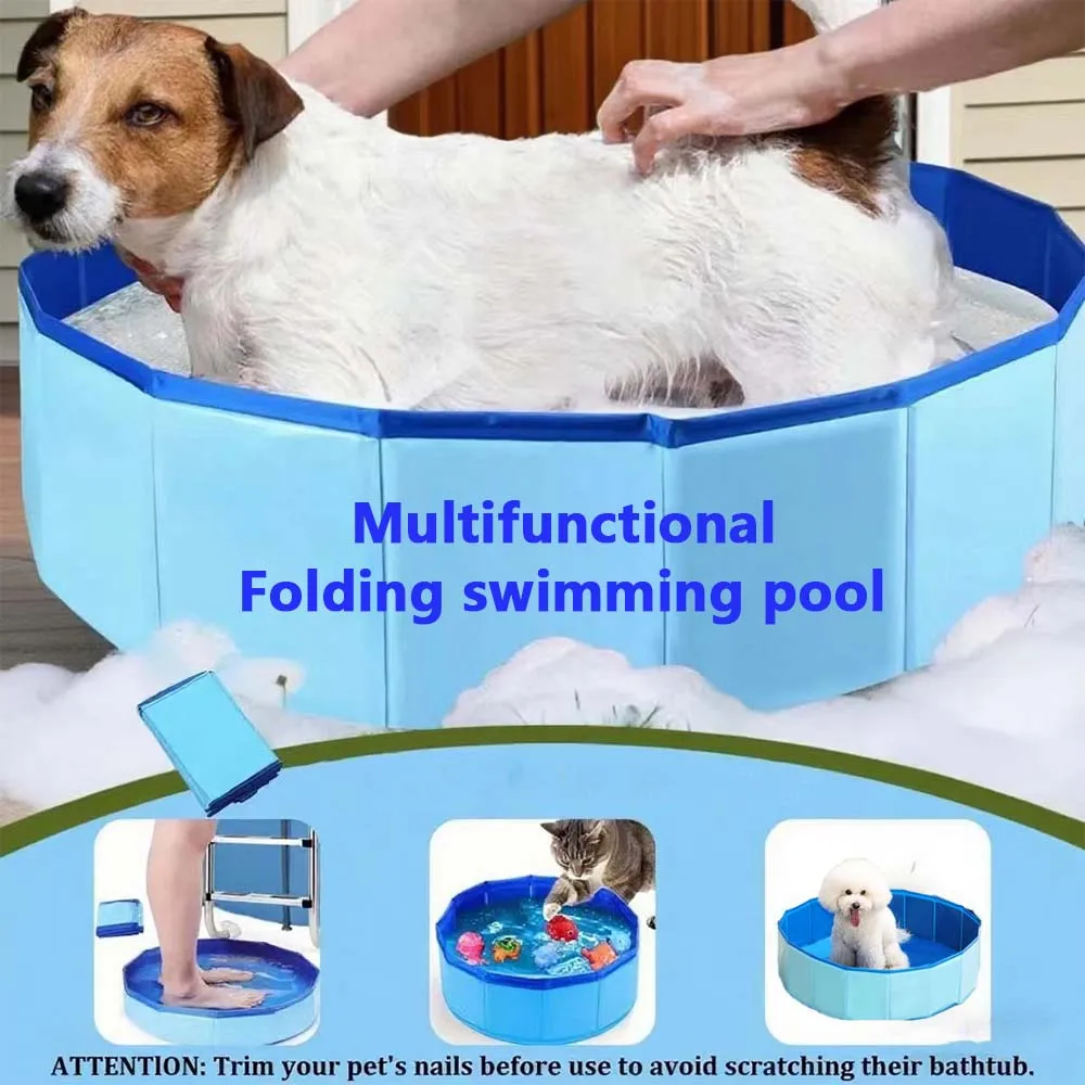 

Multifunctional foldable swimming pool pet bathtub portable foot bathtub for cleaning pool toys cat dog small pet cat litterpool