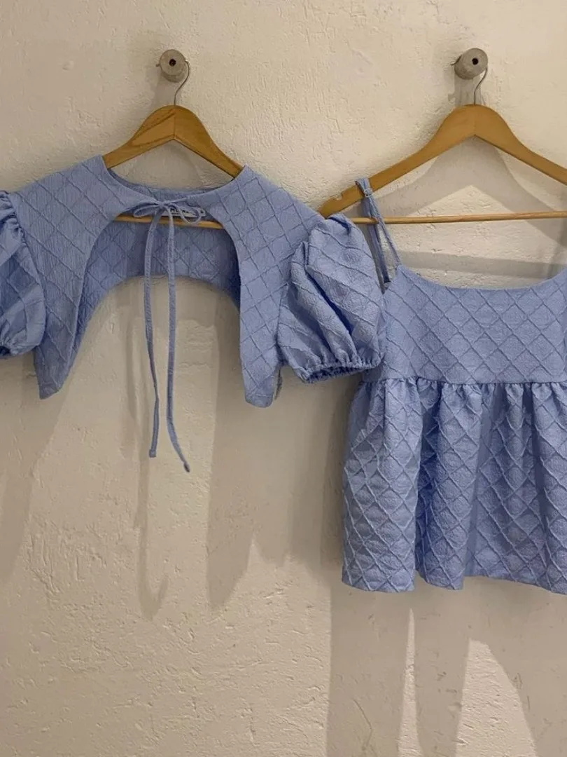 Conjunto de Csa Vintage de Manga Curta E Casual Versátil para Primavera, Outono e Inverno, Moda para Mulheres de 8...