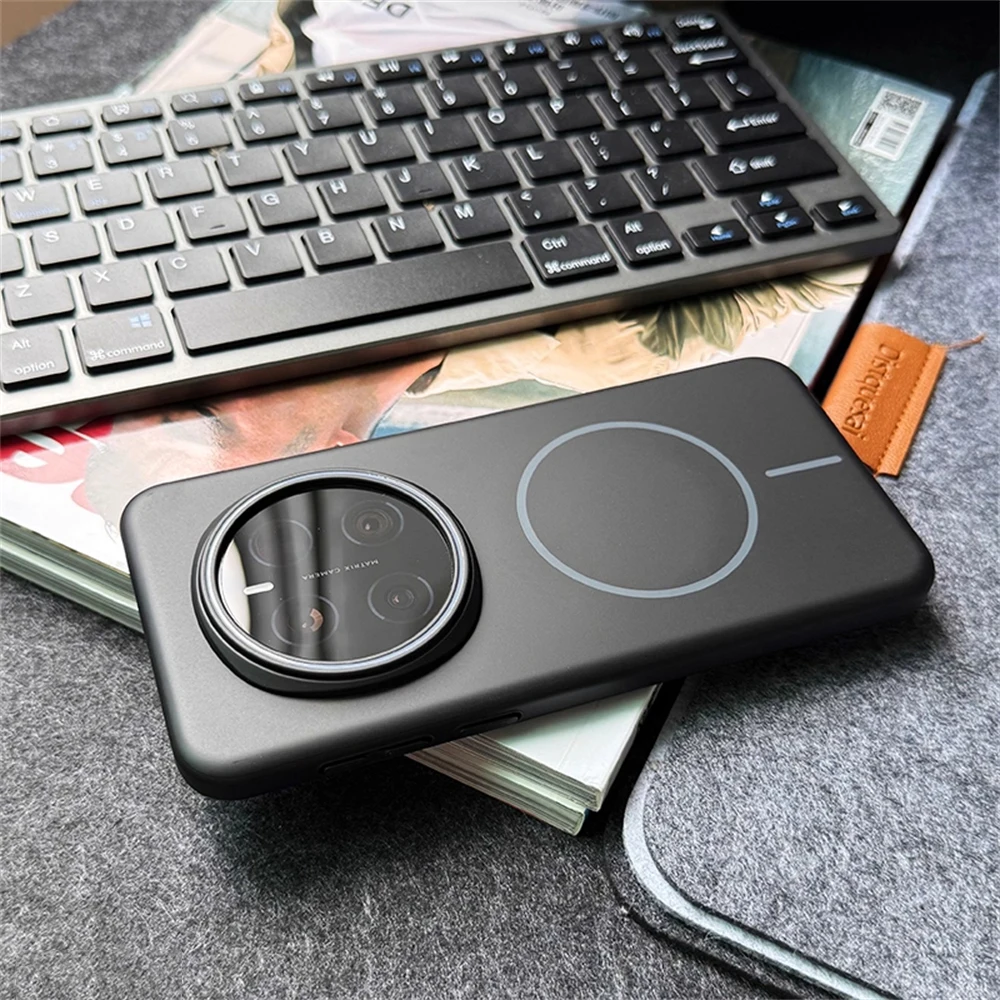 حافظة شحن لاسلكية مغناطيسية رفيعة للغاية غير لامعة لهاتف هواوي هونور ماجيك 7 برو 6 5 لايت X9a X9b X9c غطاء صلب بلون سادة #5