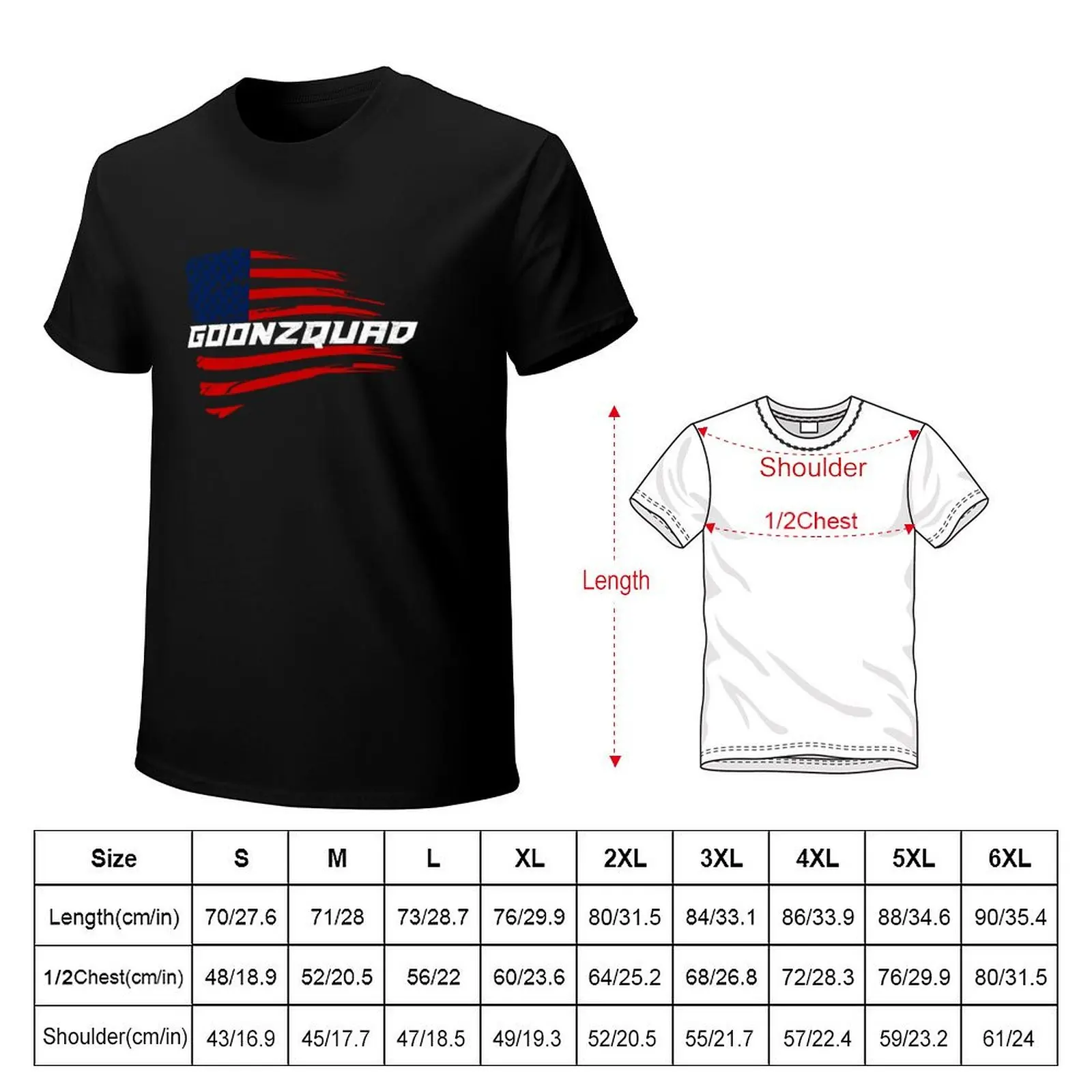 Teellc Goonzquad Merch Merchadise Apparel Clothing Clothes Simply Built Flag Cool Crewneck For Kids Men Women Black T-Shirt