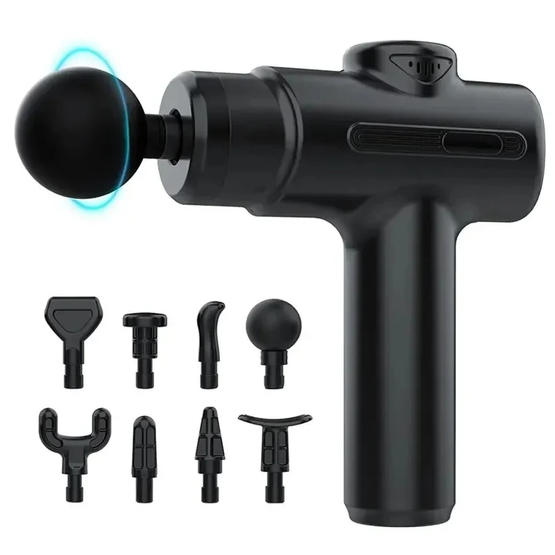 2026 NEW Electric Massage Gun Deep Tissue Facial Massgaer 8 Heads Arms Back Leg Muscle Relaxing For Body Back Arm Sport Fitness
