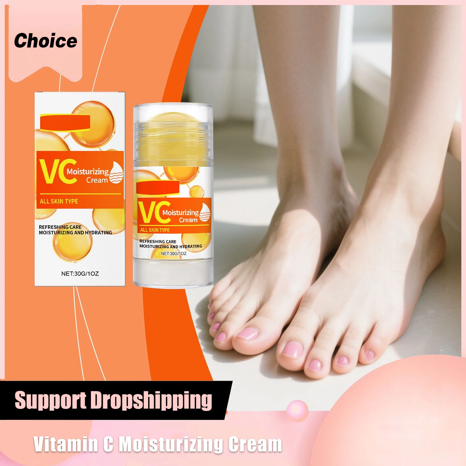 

Vitamin C Foot Care Moisturizing Stick Improve Skin Roughness Softening Calluses Repair Skin Nourishment Anti Crack Skin Cream