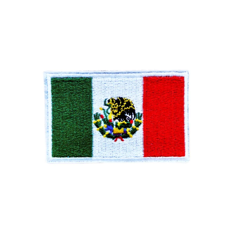 Embroidered National Flags Patches with Thermal Adhesive for Ironing Size 8x5cm DIY Sewable Country Banner Appliques Wholesale