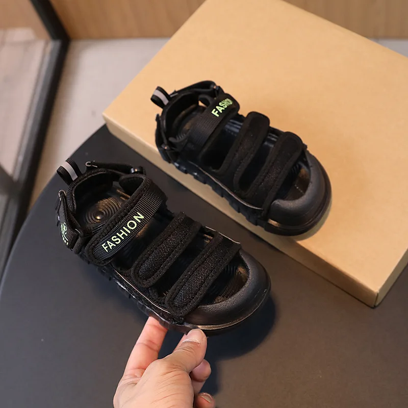 2024 New Children Sport Sandals Summer Sandals for Boys Casual Beach Shoes Soft Sole Kids Fashion Non-slip Anti-kick Sandalias