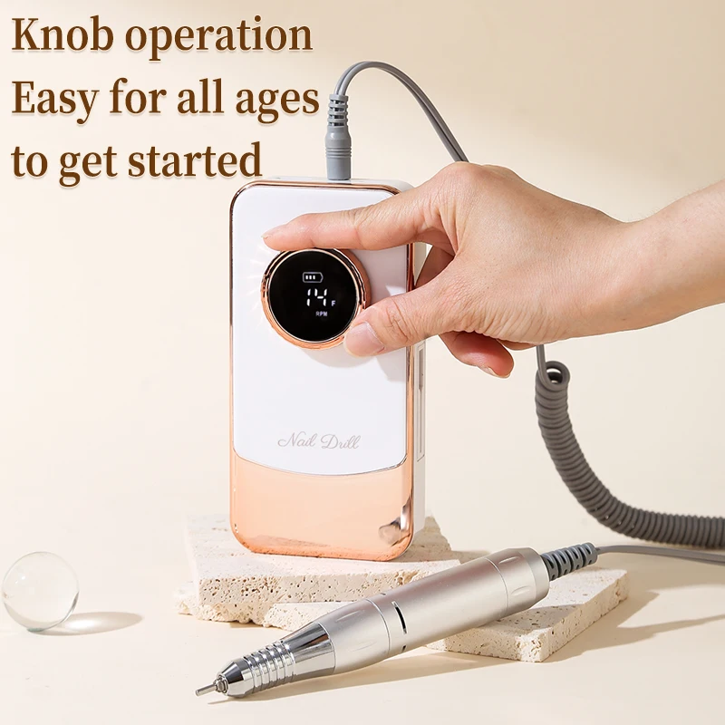 45000 RPM oplaadbare elektrische nagelboorinstallatie Professionele nagelpolijstvijl Geluidsarme polijstmachine voor nagelsalongereedschap