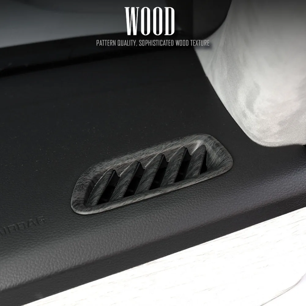 Wood Grain Style Upper Air Outlet Cover Dashboard Side Defrost Vent Frame Trim For Hyundai Palisade 2019-2023