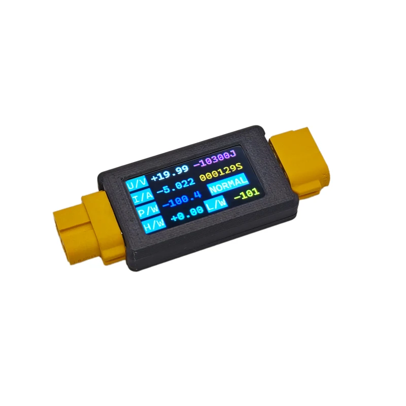 1PCS XT60 Plug Bidirectional Power Meter Lipo Battery Voltage Current Tester w Screen Display Real-Time Monitoring for RC Model