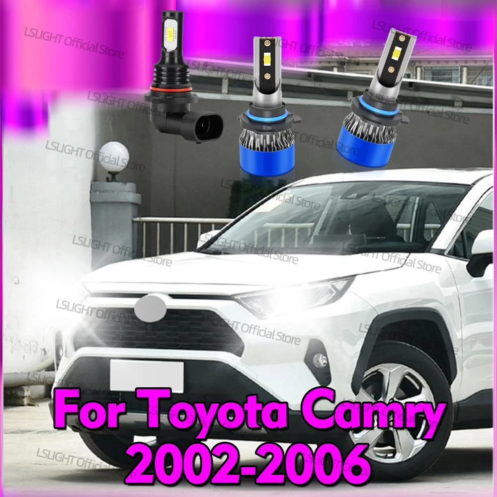 

2/6x LED Headlights 6000K 3570 CSP Car Fog Bulbs For Toyota Camry 2002 2003 2004 2005 2006 Auto Head Lamps 20000LM Super Bright