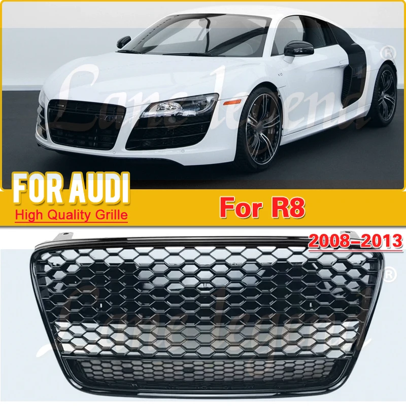 R8 Coupe Special Model with Quattro for Front Medium net Grille Fit for Bumper for Audi R8 2008-2013 Ventilation Net