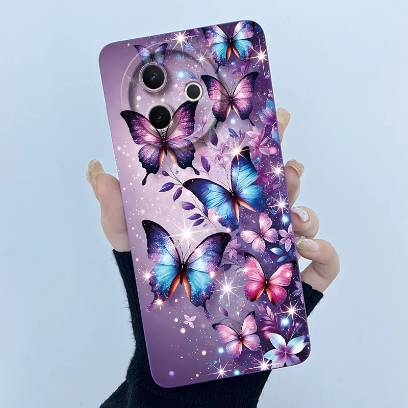 เคสสำหรับ Vivo Y39 Y 39 Y300i 5G ลายดอกไม้เรียบง่าย ป้องกันเลนส์ กันกระแทก ฝาหลัง สำหรับ VivoY39 Y 300i 5G โทรศัพท์มือถือ