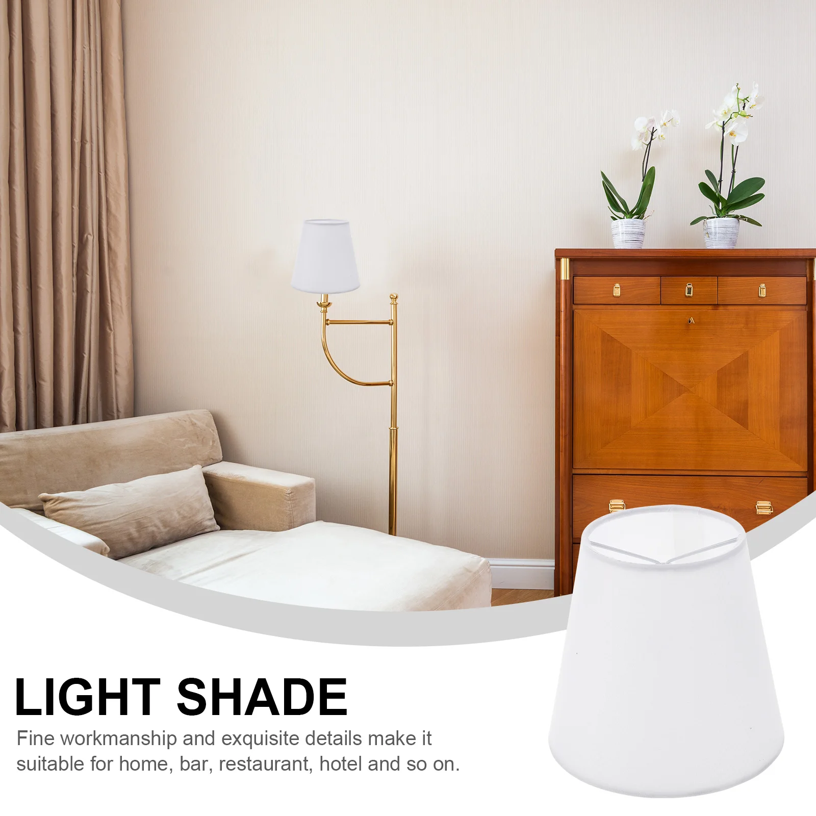 Modern Small Lamp Shades Clip on Bulb - Fabric Table Light Shade Replacement for Bedroom Living Room Eye Protection