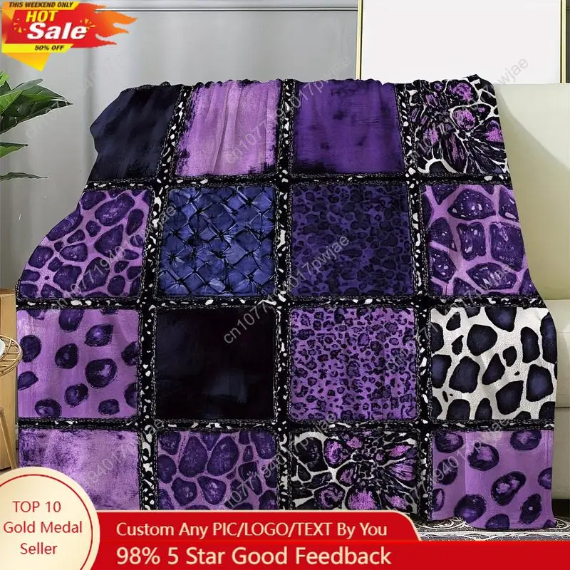 

Purple Leopard | Ideal All- [1pc Luxury Plush Blanket] Luxury Plush Flannel Throw Blanket Soft Warm And Cozy Custom blankets