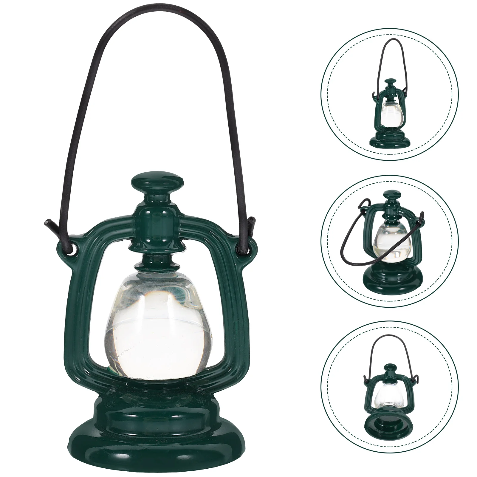 

Mini Oil Lamp Lantern Miniature Models Green Dollhouse Kerosene Lights Resin Alloy Decoration 1 12 Scale House Mini