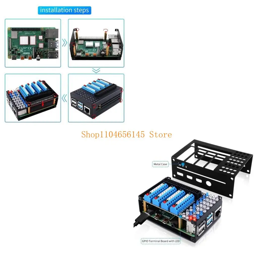 

5asd Metal Enclosure Box for G4B GPIO Expansion Board Case Box