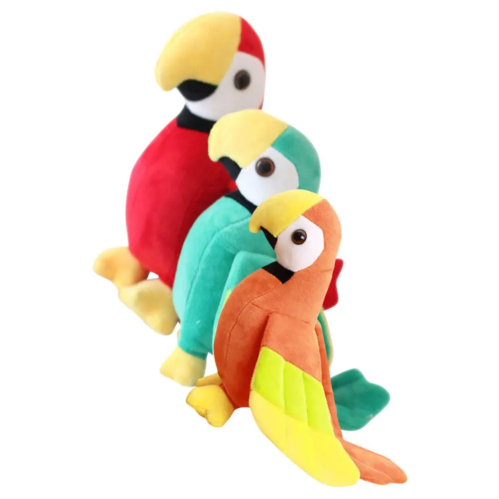

3Pcs Bright Parrot Stuffed Animal Mild Filling Soft Touch Exquisite Design Festival Home Decor Birthday Party Gift Warm Cozy