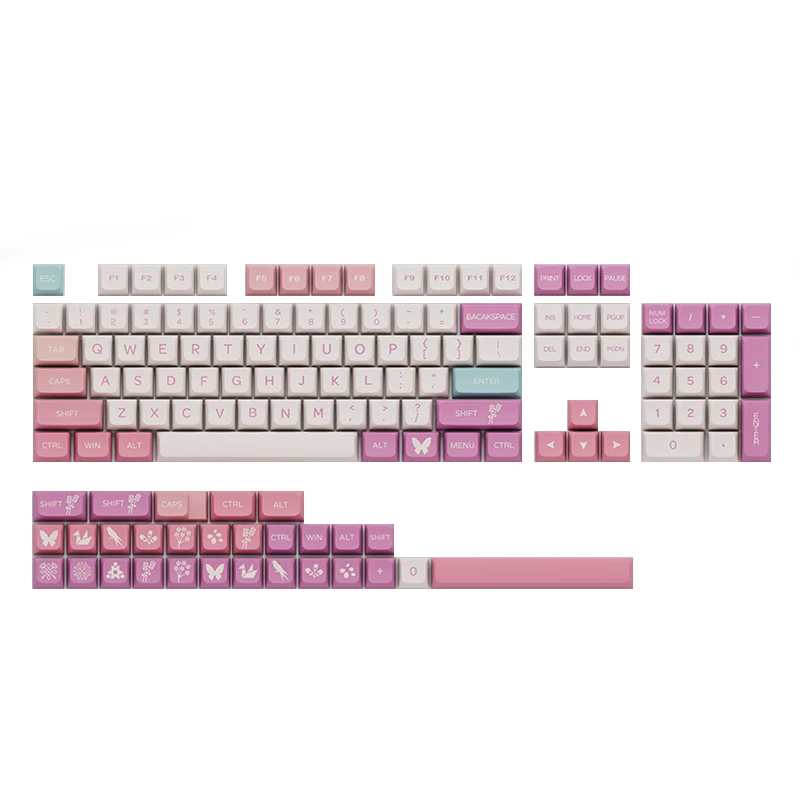 XDA Keycaps PBT Dye Sub Keycap Personalized Pink For Cherry Mx Switch Gateron Gamer Mechanical Keyboard Link65 GK68 Custom DIY