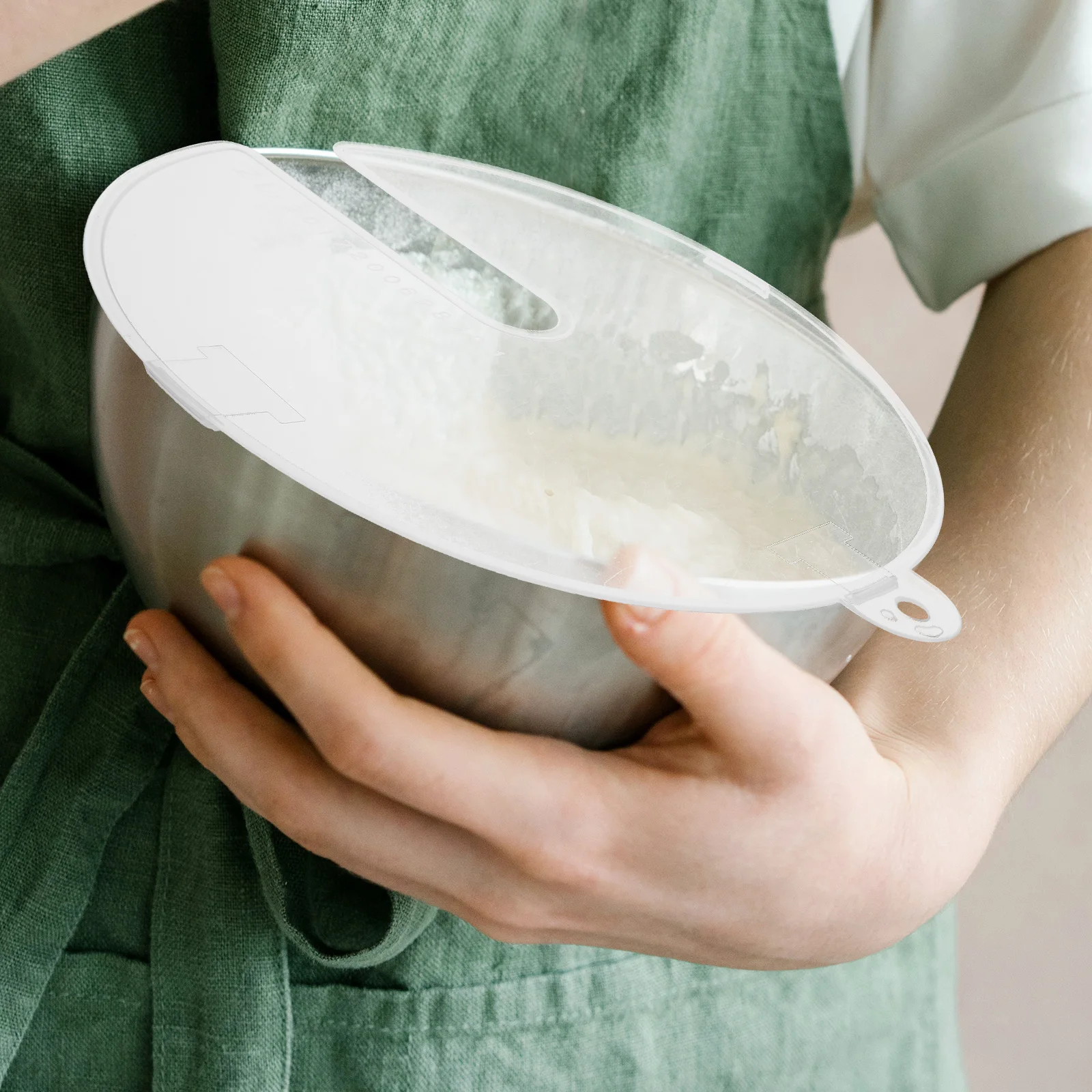 

2pcs Bowl Mixing Bowl Anti Overflow Lid Anti Overflow Lid Cover Splatter Guard Kitchen Tool Plastic Whisk Cover