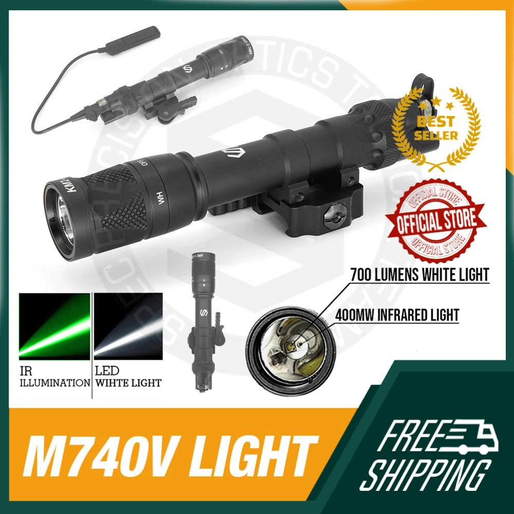 

SPECPRECISION New Tactical Optics M740V Weaponlight Flashlight Scout Light LED Light&IR illuminator