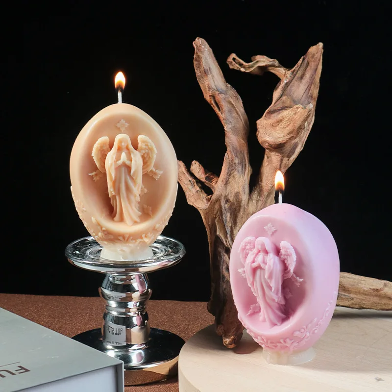 

DIY Easter Scented Candle Silicone Mold Female Goddess Easter Egg Candle Making Kit Diffuser Stone Decoration Resin Molds