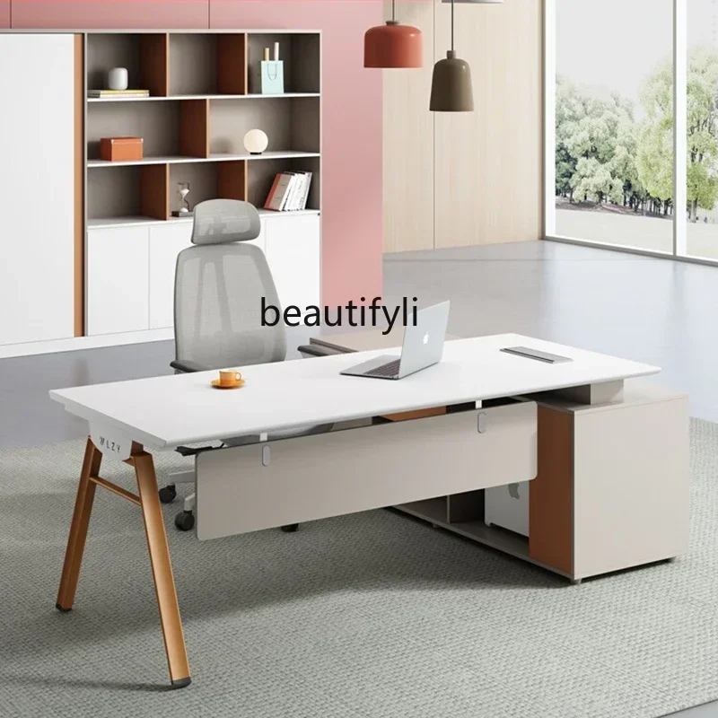 

Supervisor Manager's Office Desk Simple Modern Boss Office Desk and Chair Combination