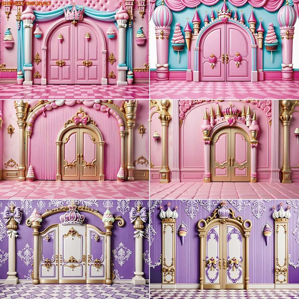 

Candyland Palace Scene Photography Backdrops Children Birthday Party Decoration Photozone Backgrounds Photo Studio Props