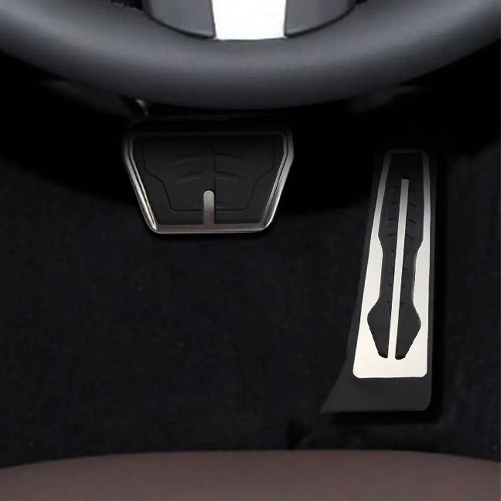 دواسات السيارة لسيارات BMW E60 E61 E63 E64 E70 2004 - 2010 LHD مسرع فرامل الغاز مسند القدم غطاء الدواسة الملحقات الداخلية #2