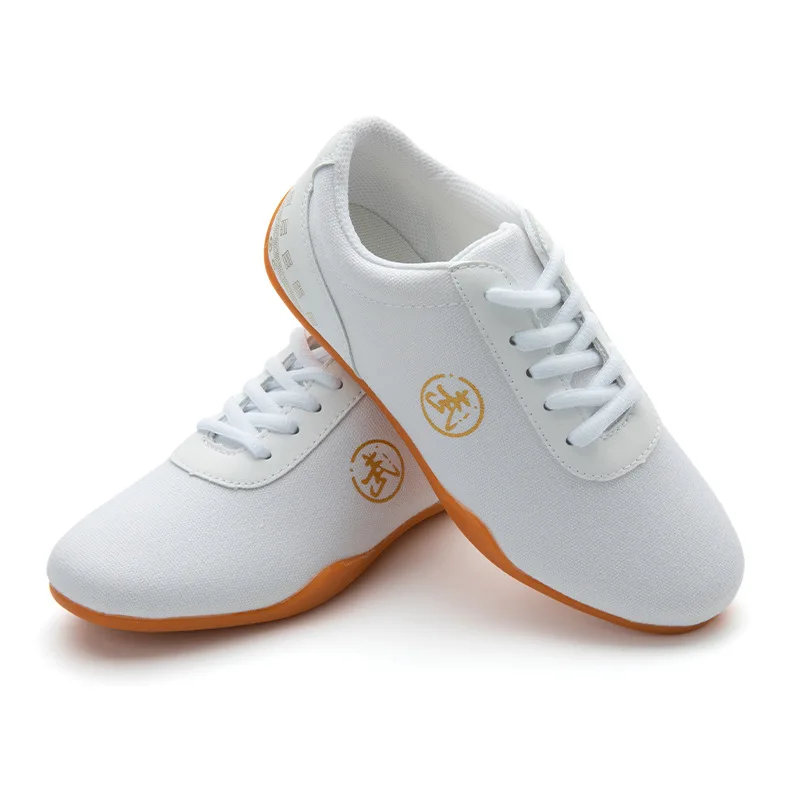 Fitness Tai Chi Shoes Soft Soled Kung Fu Performance Training Shoes Canvas Karate Martial Arts Shoes SPORTS Taekwondo Cloth Shoe