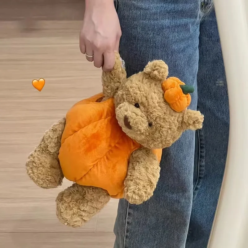 New Limited Edition Barcelona Pumpkin Bear Doll Toy Soothing Companion Doll Giving Girlfriend And Children Valentine'S Day Gifts