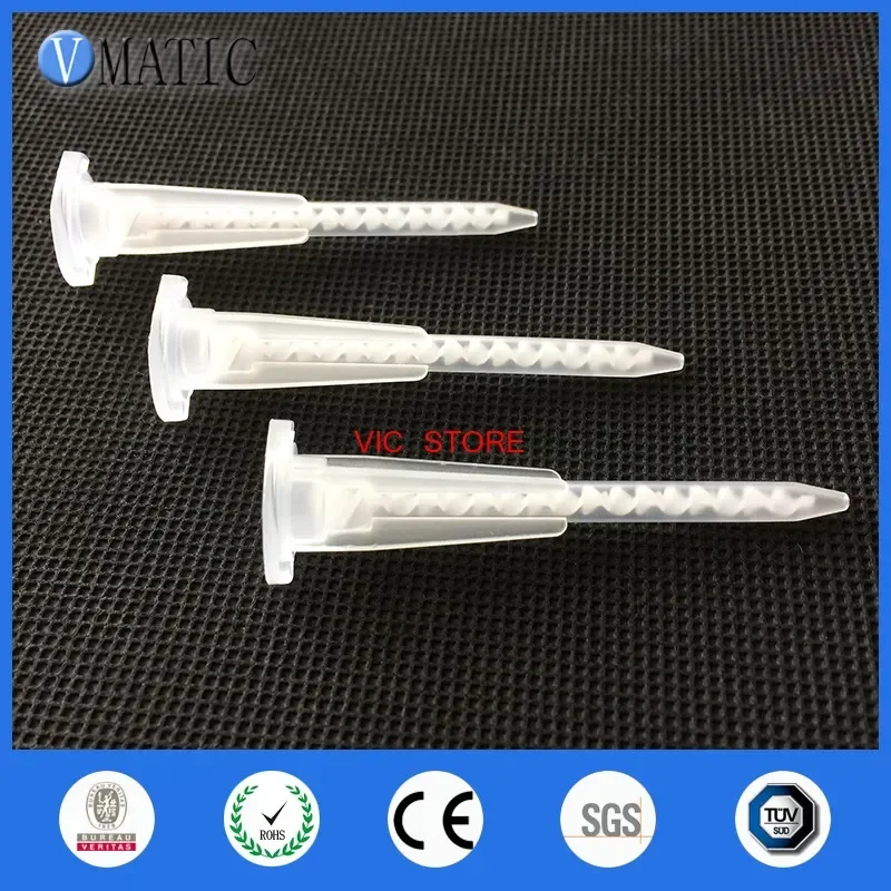‌MA3.0-17S Dual-Component Epoxy Mixer Nozzle | 17-Spiral Static Mixer for High-Viscosity Resin (Anti-Drip White PP, 2:1 Mix Rati