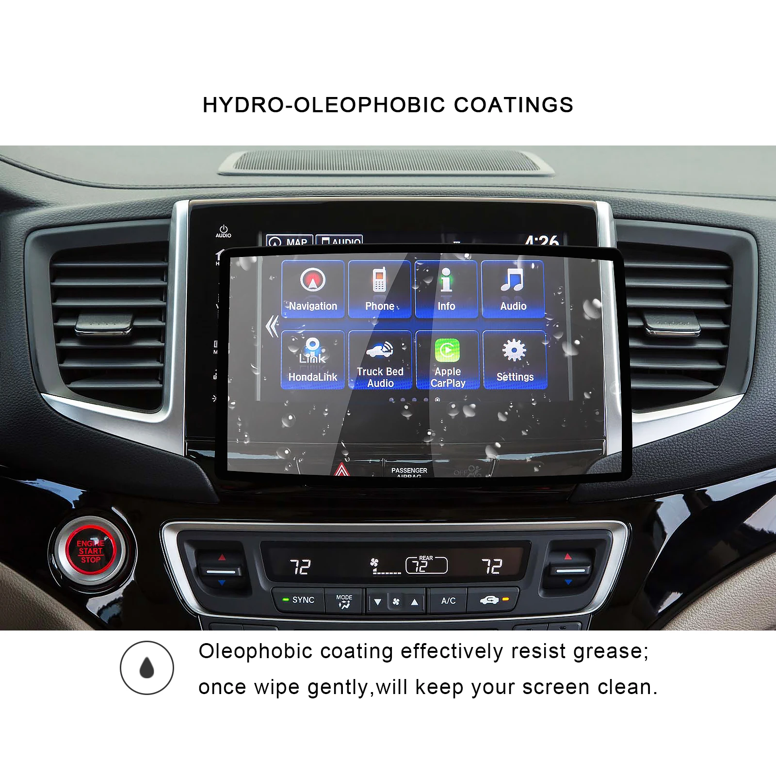 For Honda Pilot 2016 2017 2018 8-Inch Car Navigation Touch Screen Protector Auto Interior For Honda Pilot 2018 Accessories