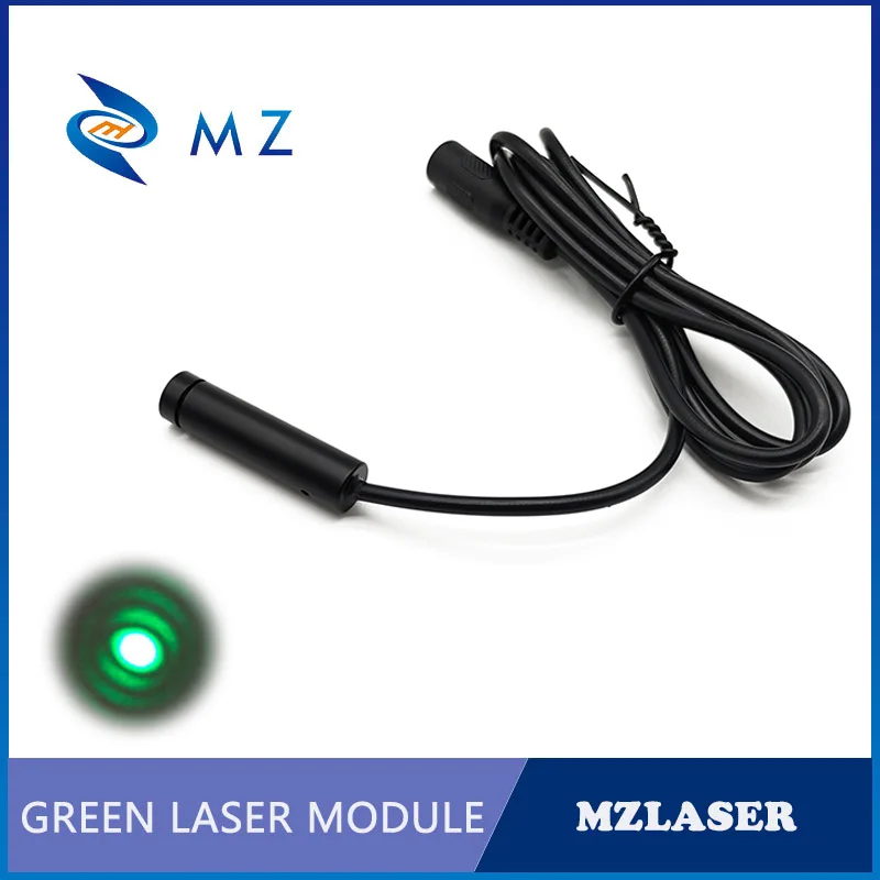 Adjustable Focusing D10mm 520nm 5mw 10mw 15mw PMMA Lens Green Dot Laser Module with DC Cord + Power Supply