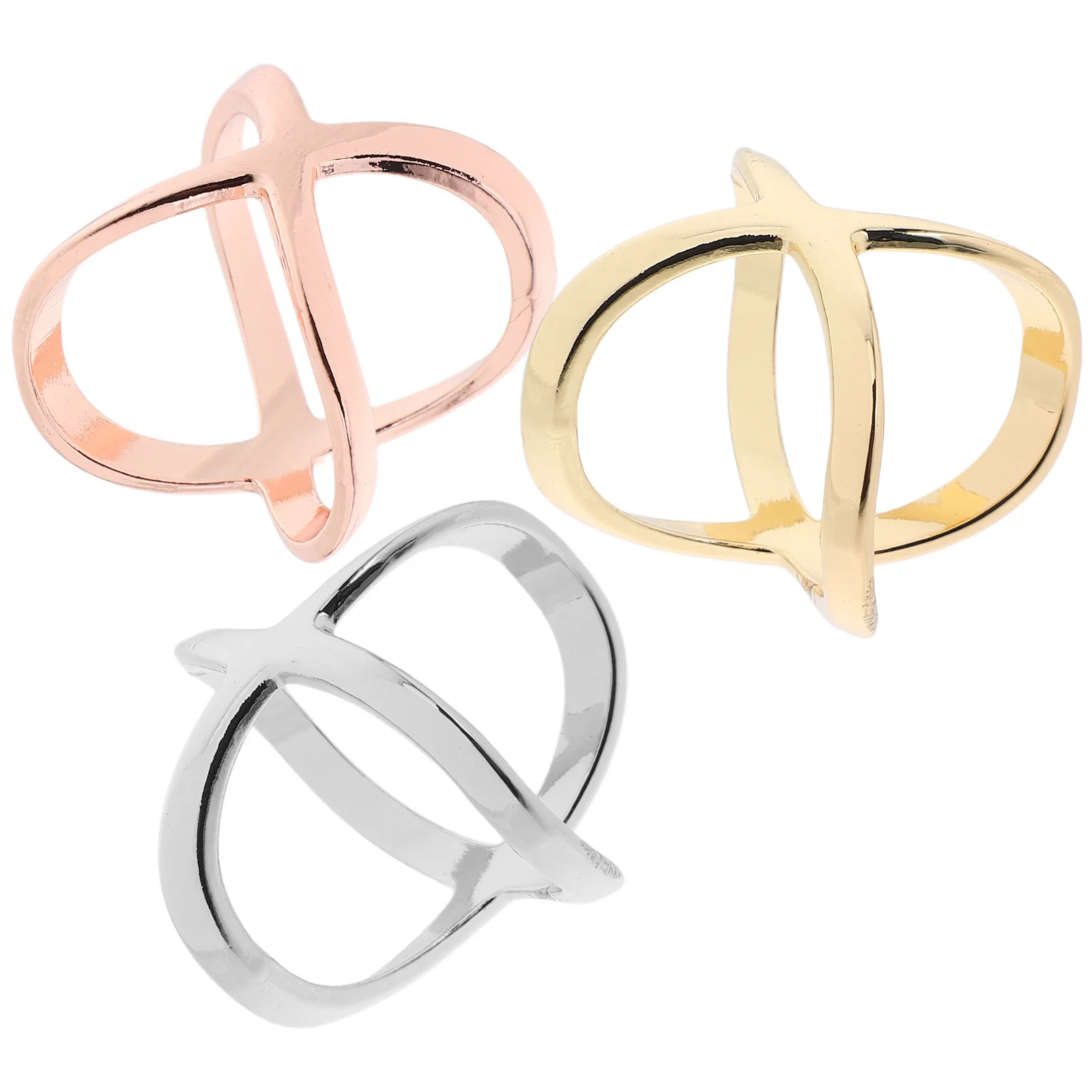 

3 шт. металлические кольца для шарфа-зажимы в форме для шарфов, шалей, кардиганов, универсальные зажимы для пряжек для шарфа для женщин