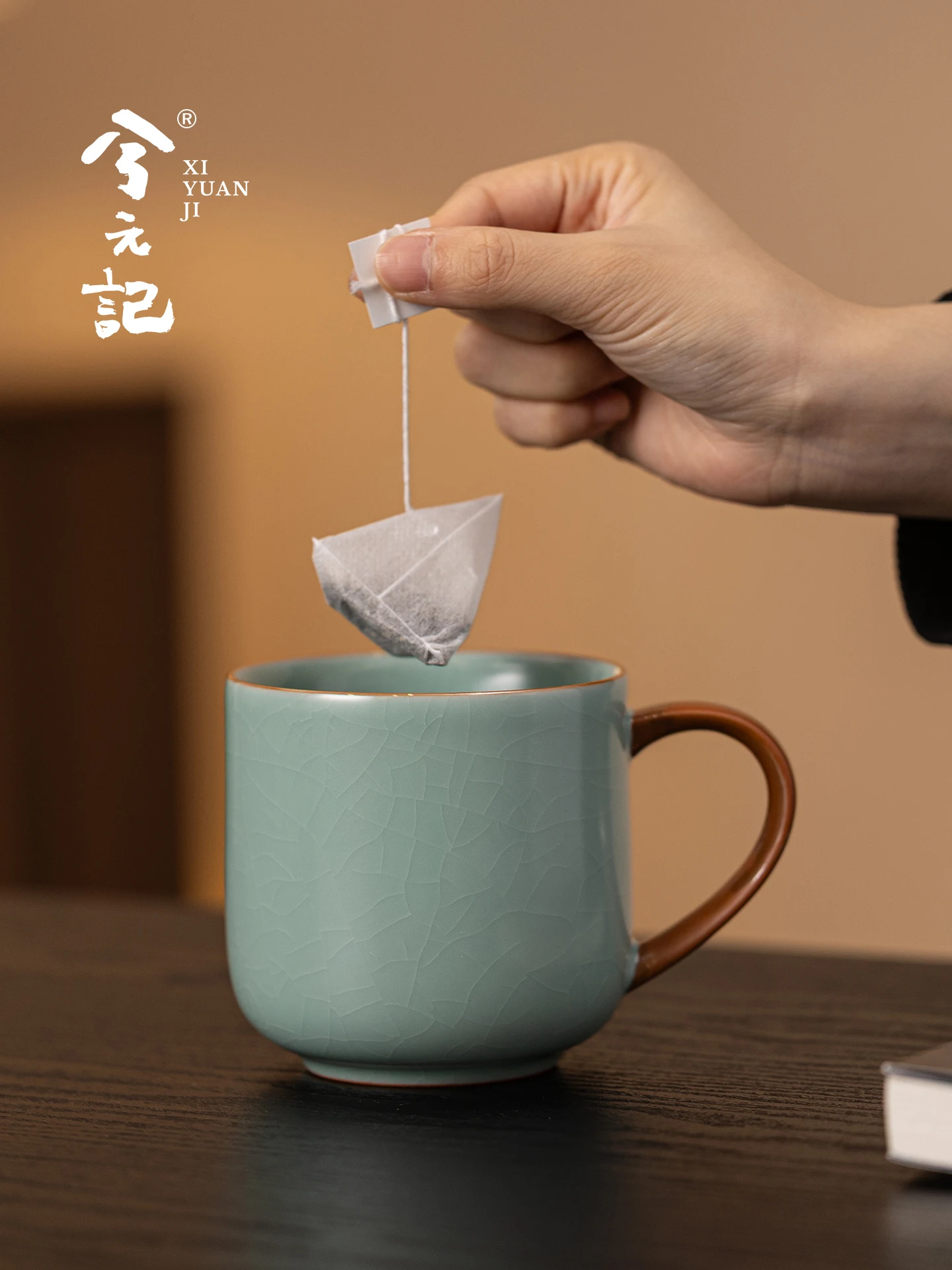 Tianqing Ru Kiln Ceramics Office Drinking Cup Personal Dedicated High-Grade Large Capacity Chinese Tea