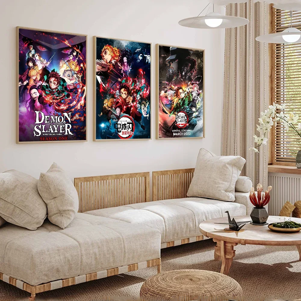 Anime Demon Slayer Classic Poster Poster Wall Chart Prints Posters Home Living Bed Room Decor Frameless Wall Painting