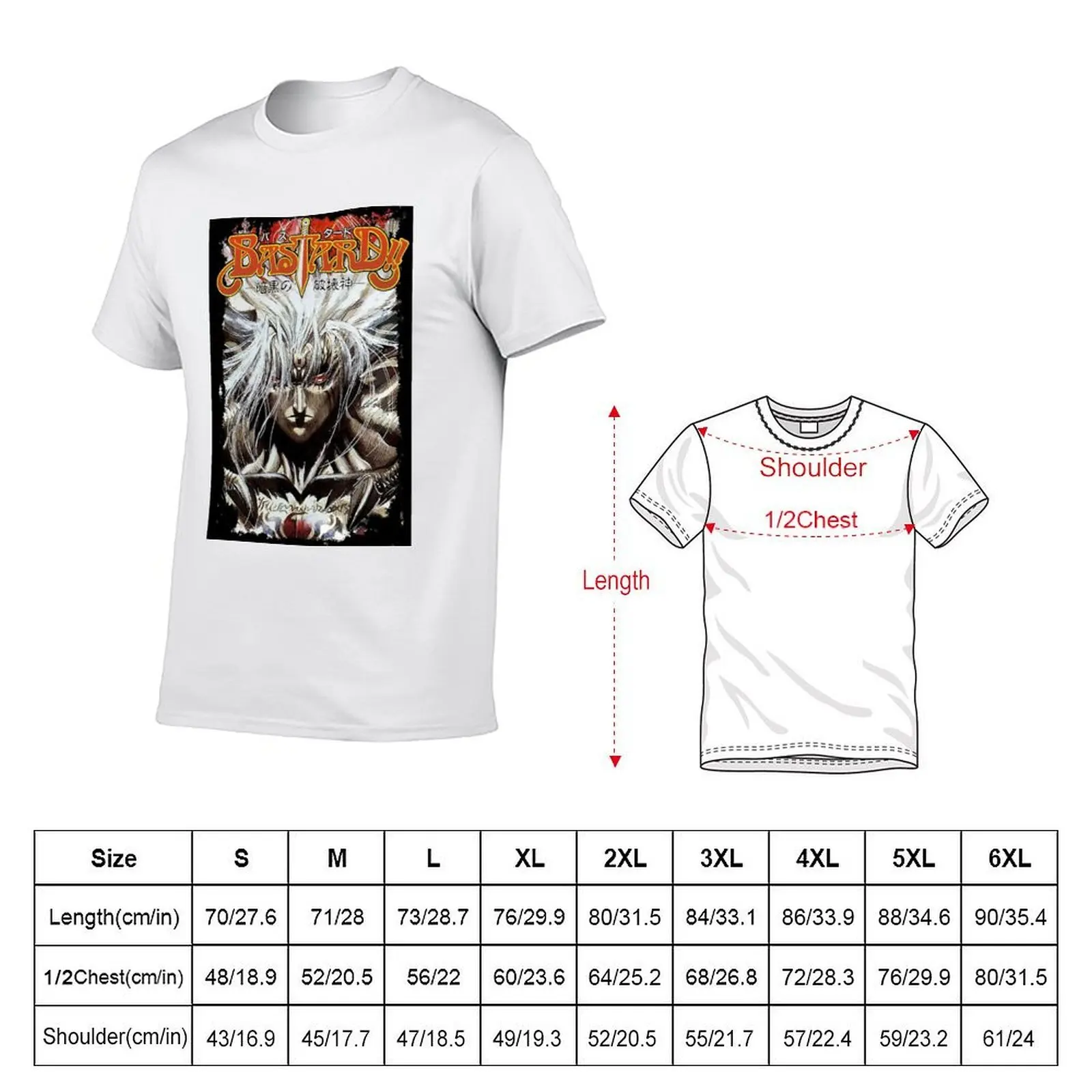 Bastard Anime Poster T-Shirt man t shirt baggy shirts men graphic t shirts