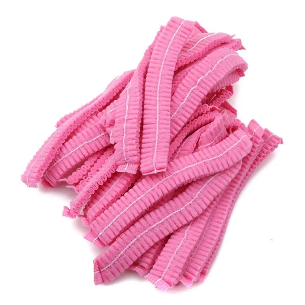100pcs/Pack Disposable Makeup Hair Net Cap Dustproof Sterile Hat Anti Dust Caps Head Covers Non Woven Shower Bathing Hats