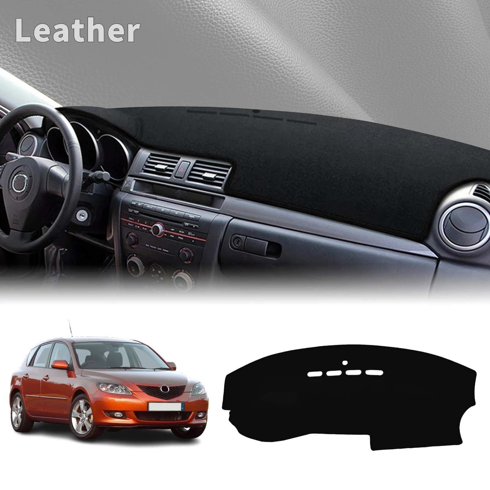 يصلح لمازدا 3 BK Axela 2003 2004-2008 Mazda3 Dashmat غطاء لوحة القيادة وسادة DashMat ظلة واقية السجاد اكسسوارات السيارات #1