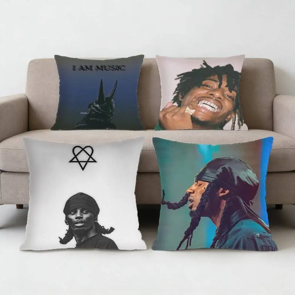 Playboi C-Carti Rapper Pillow Case Sofa Living Room for Bedroom car Headboard Backrest Cushion Square Cushion Nap Time