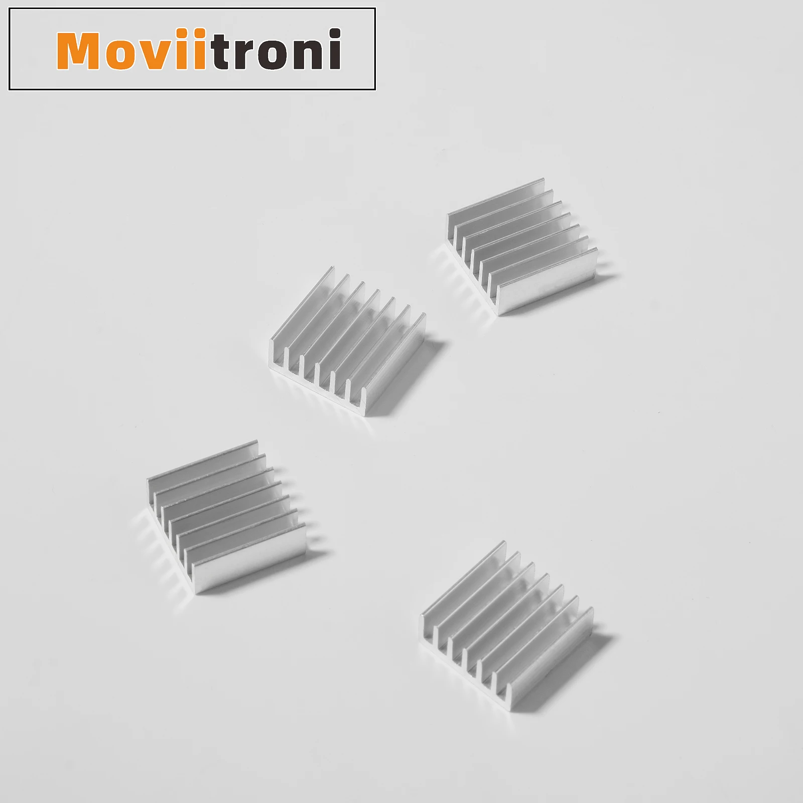 10pcs Aluminum Computer Cooler Radiator Heatsink 14x14x6mm Heat sink for Electronic Chip Heat dissipation Cooling Pads with Tape