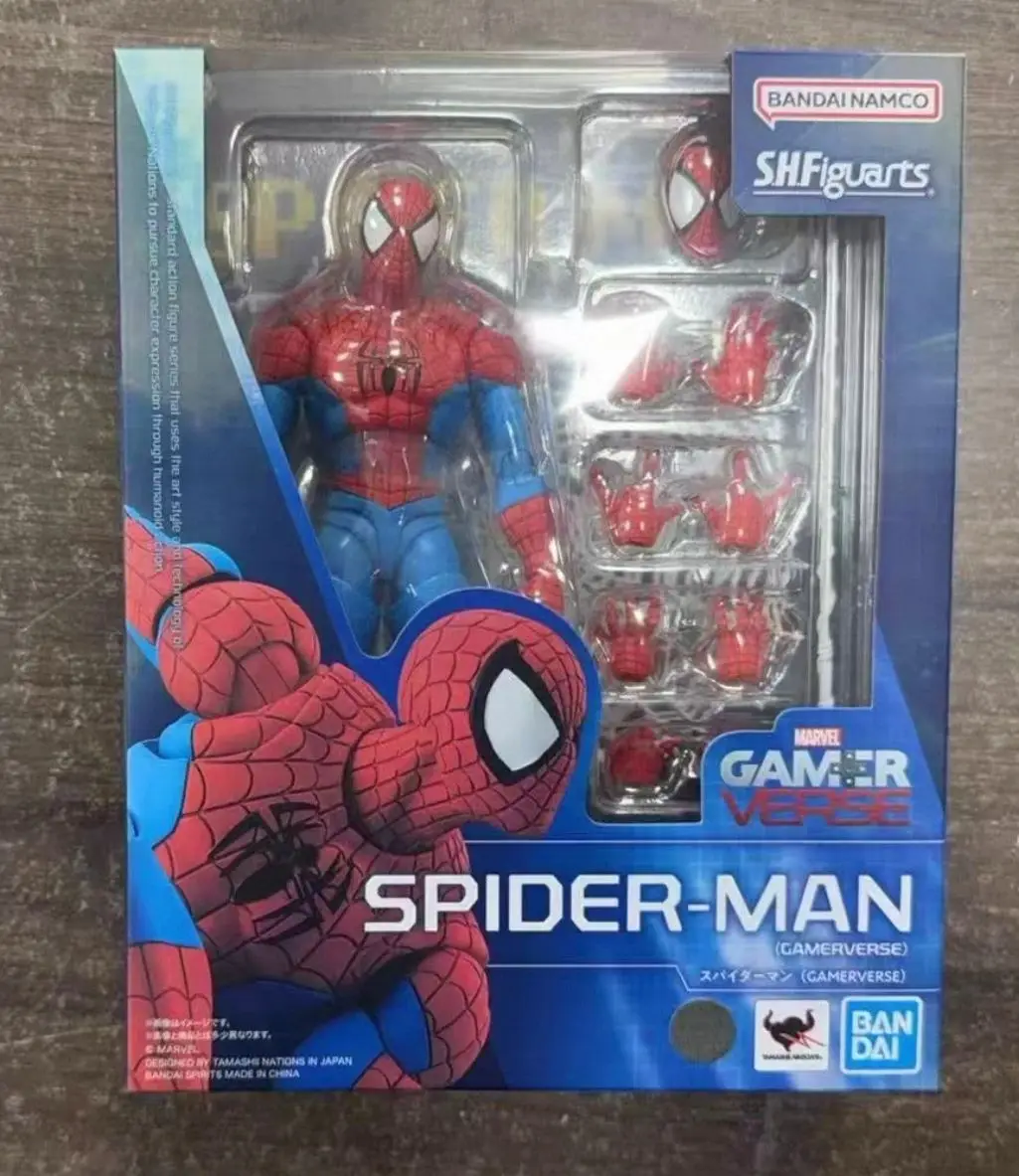

Фигурка BANDAI S.H.Figuarts Человек-паук для всех возрастов со сменными руками, лицами, эффектом паутины и фоновой бумагой