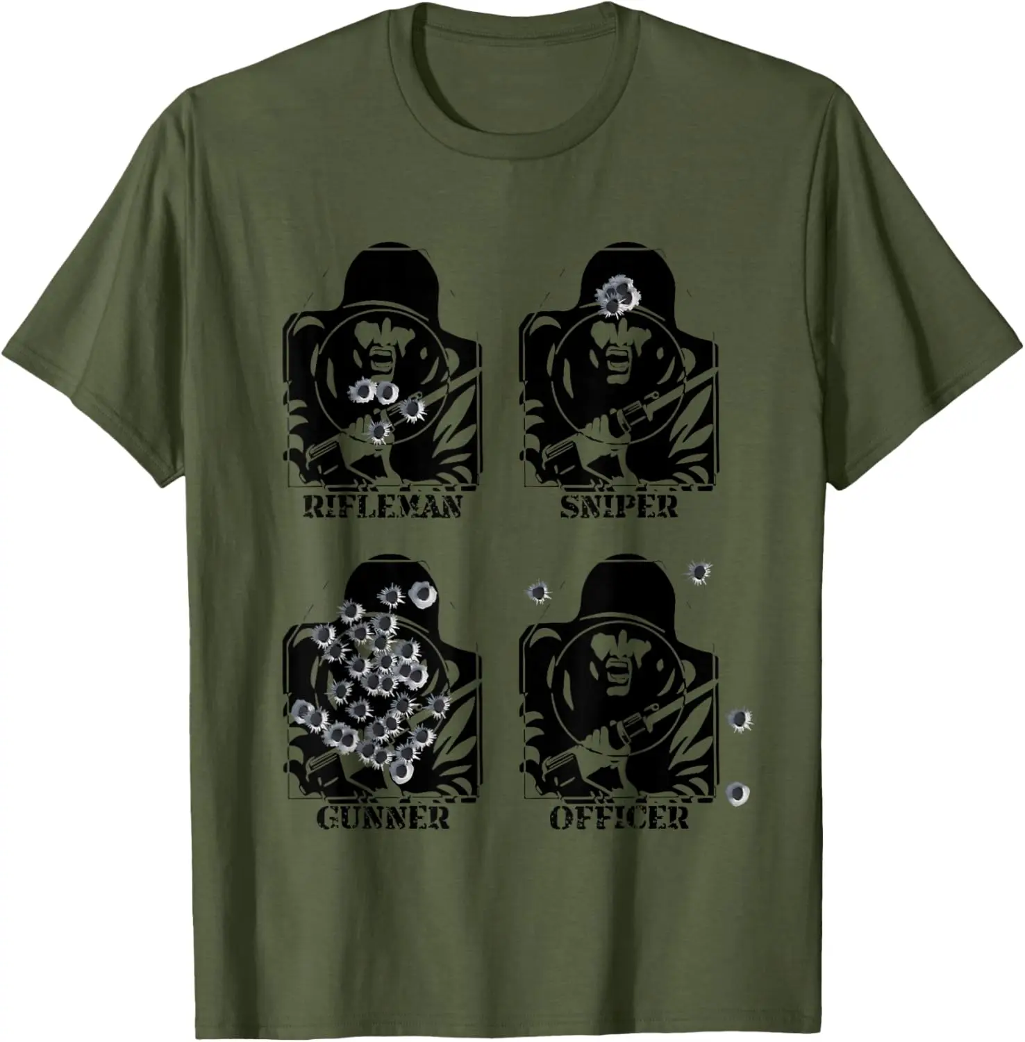 

Funny Army Rifle Range Target Rifleman Sniper Gunner T-Shirt 100% Cotton O-Neck Short Sleeve Summer Casual Mens T-shirt