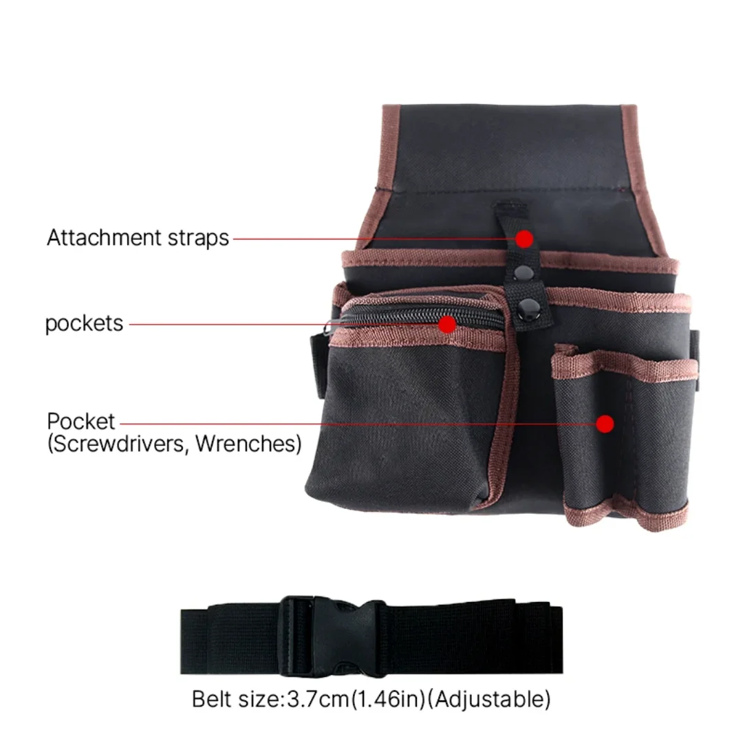 Tool Storage Bag Pouch Belt Electrician Toolkit Drill Waist Bag Wrench Screwdriver Hardware Tool Bags Organizer
