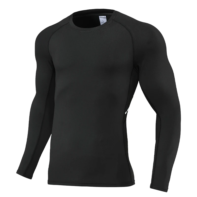 Men Compression Long Sleeve Under Base Layer Top Tights Quick Dry Sports Running T-shirt Print Training Jogger Shirts cover under yamaha 1b7 28395 00 00