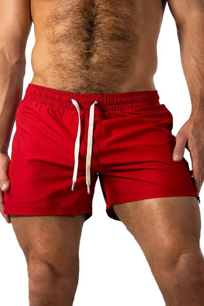 Herren Marathon Running Sweat Shorts mit Reißverschlusstasche Fitness Athletic Atmungsaktive Jogginghose Outdoor Sport Training Kurze Hose – Detail 8