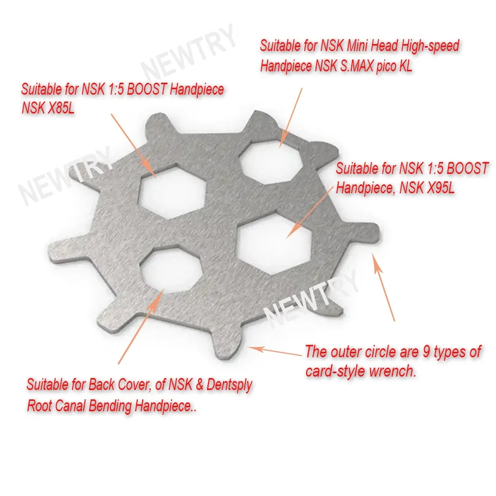 Hoge Snelheid Tandheelkundige Stuk Handstuk Motor Tandheelkundige Implantaat Turbine Achterkant Knop Wrench voor NSK KAVO WH Tandheelkunde Reparatie Tools